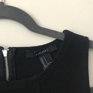 Black zip up body con dress